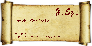 Hardi Szilvia névjegykártya